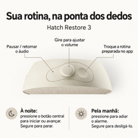 Hatch Restore 3 - Despertador Inteligente Com Luz Do Amanhecer, Som e Rotina De Sono (Putty) - Foto 2