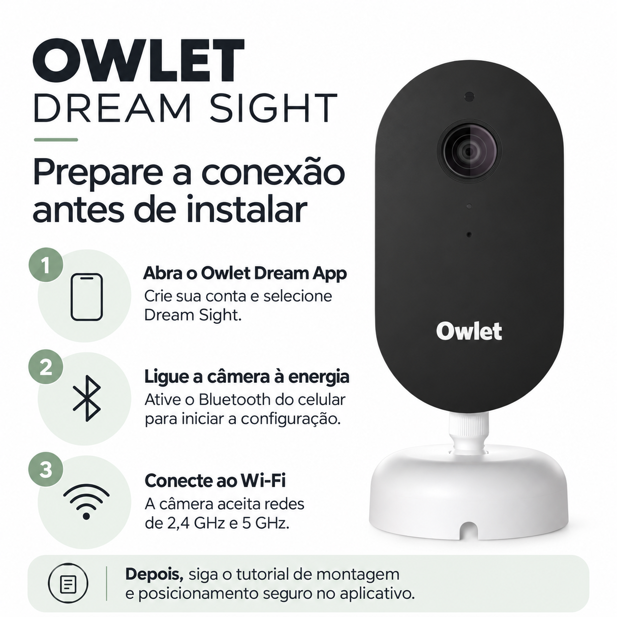 Monitor de Bebê Owlet Dream Sight 2K HD Wi-Fi com Visão Noturna - Foto 2