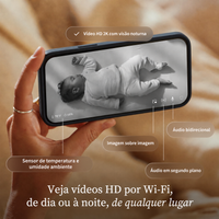 Monitor de Bebê Owlet Dream Sight 2K HD Wi-Fi com Visão Noturna - Foto 3