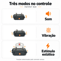 PATPET Model 920 - Coleira de Treinamento para Caes com Controle Remoto - Foto 3