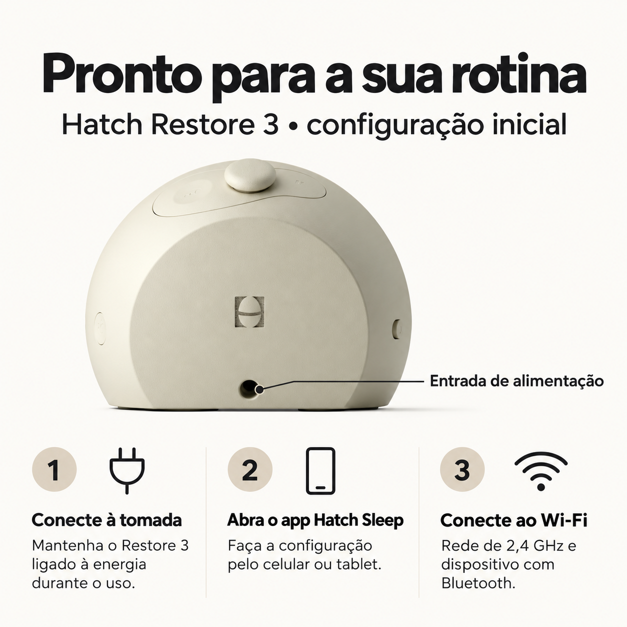 Hatch Restore 3 - Despertador Inteligente Com Luz Do Amanhecer, Som e Rotina De Sono (Putty) - Foto 3