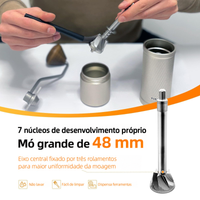 Moedor de Café Manual YUKAOFES U Pro S - Prata - Foto 4