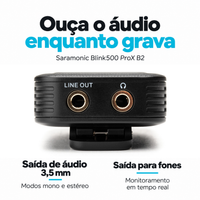 Saramonic Blink500 ProX B2 - Sistema de Microfone Sem Fio 2.4GHz (2 TX + 1 RX) - Foto 4