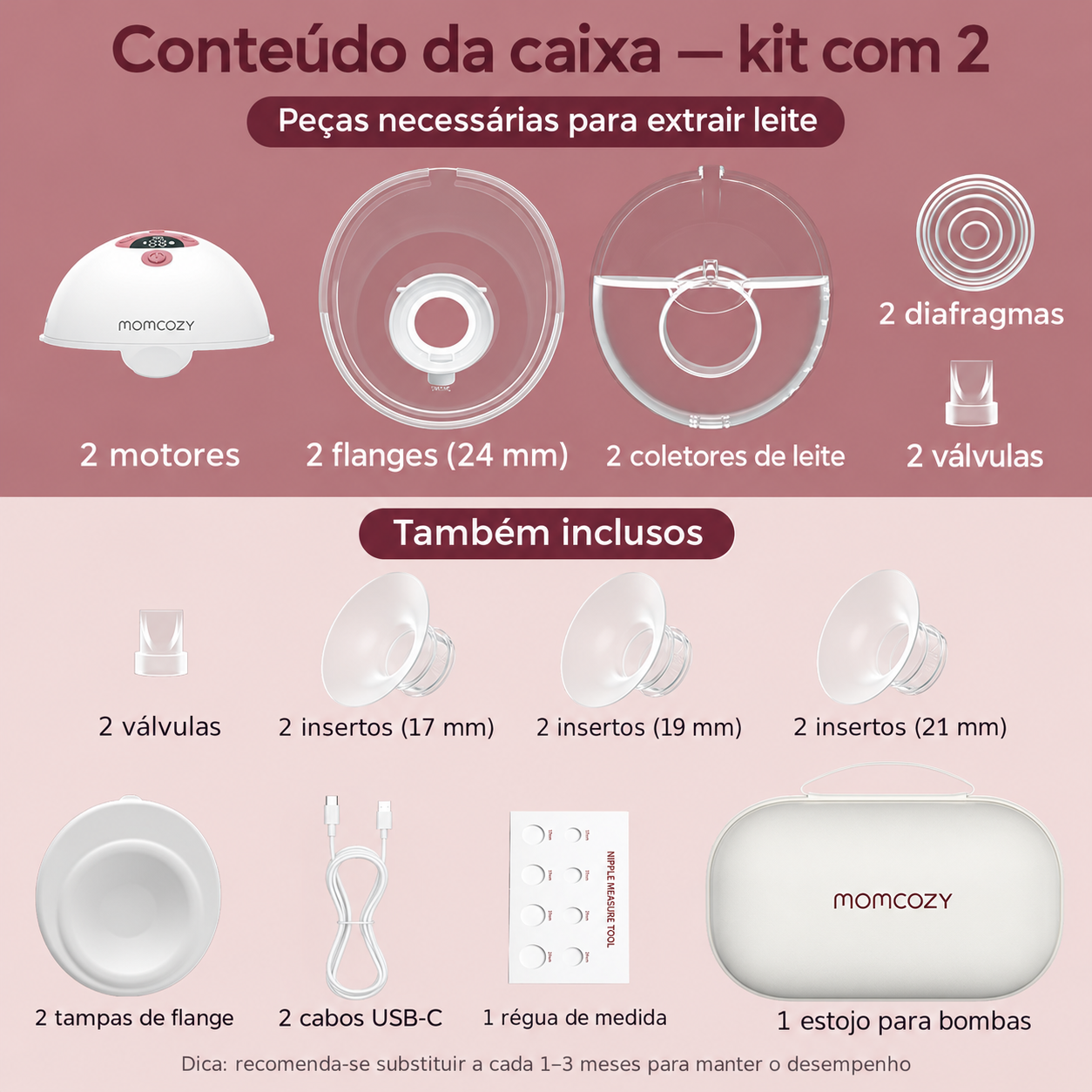Momcozy M5 Smart Bomba Tira-Leite Wearable com App - 3 Modos 9 Níveis - Foto 5