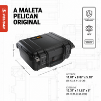 Case Pelican 1400 Protector Preto sem Espuma - Maleta Rígida 1400NF - Foto 5