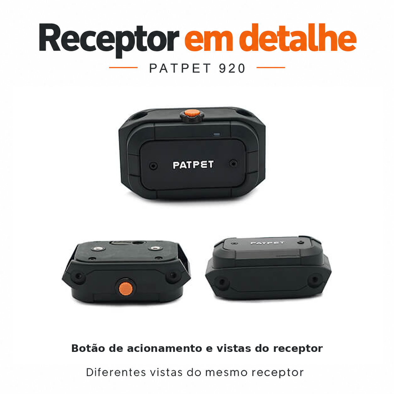 PATPET Model 920 - Coleira de Treinamento para Caes com Controle Remoto - Foto 5