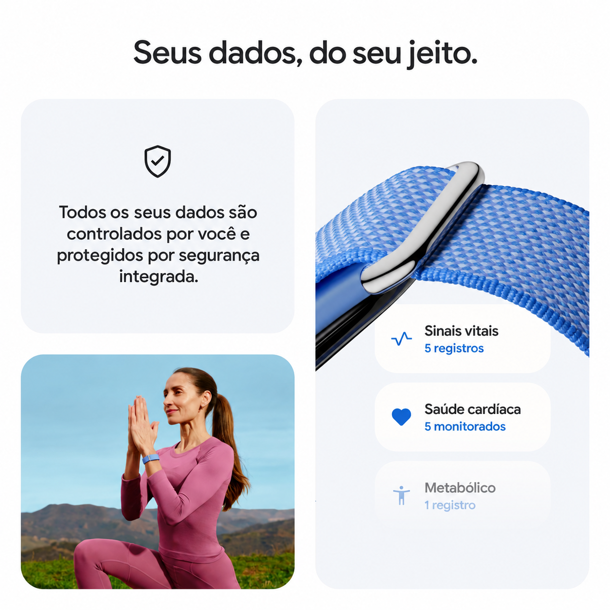 Google Fitbit Air Obsidian - Monitor de Saúde e Atividade sem Tela - Foto 7