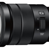 Imagem oficial/de catálogo do modelo Sony E PZ 18-105mm F4 G OSS SELP18105G; não representa a unidade específica.
