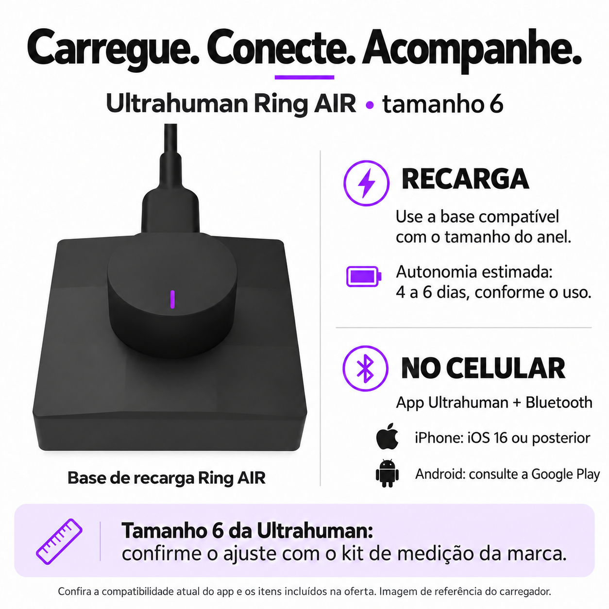 Ultrahuman Ring AIR - Tamanho 6 - Titanium - Foto 2