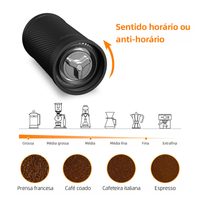 Moedor de Café Manual YUKAOFES U Pro S - Preto - Foto 3