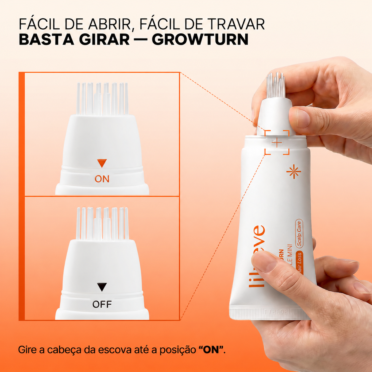 Lilyeve Grow:Turn Exosome Brush Ampoule 30ml - Ampola Antiqueda com Escova - Foto 3