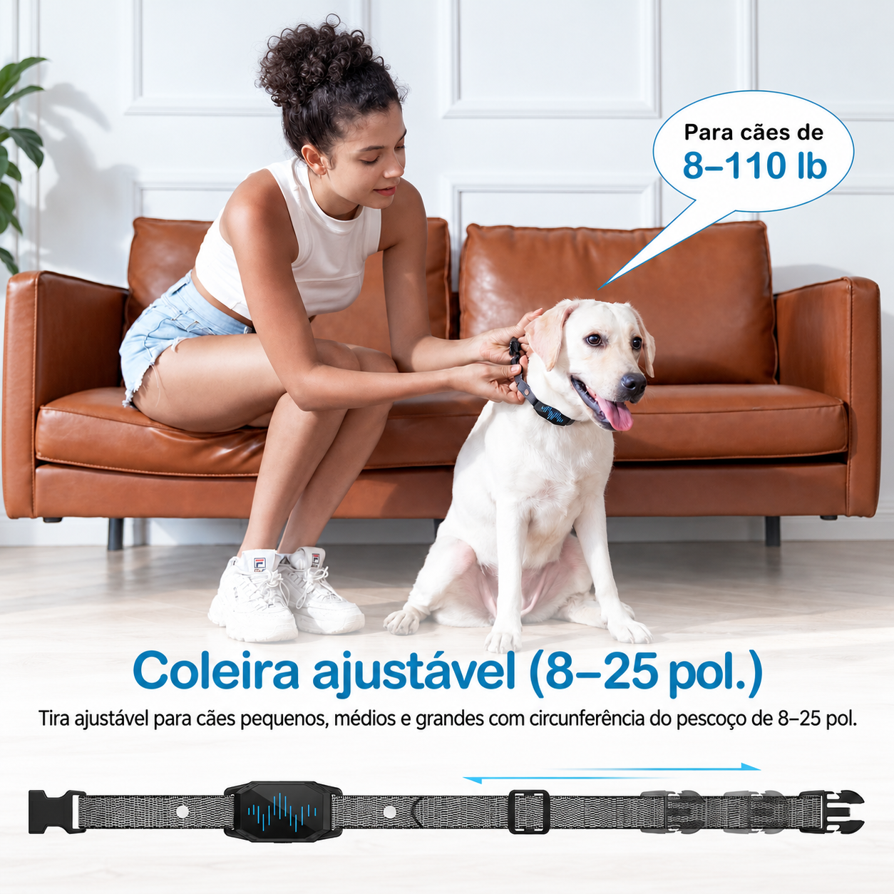 Coleira Antilatido MEGWR TF-X1 - À Prova D'água, Recarregável (Preto) - Foto 3