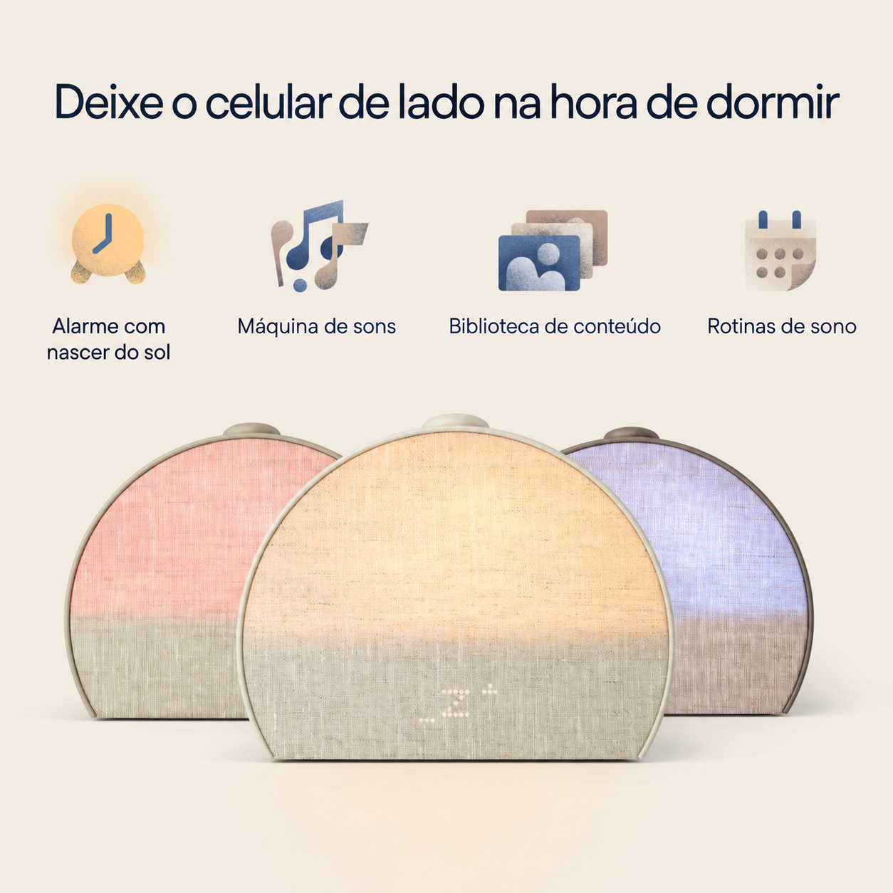Hatch Restore 3 - Despertador Inteligente Com Luz Do Amanhecer, Som e Rotina De Sono (Putty) - Foto 4
