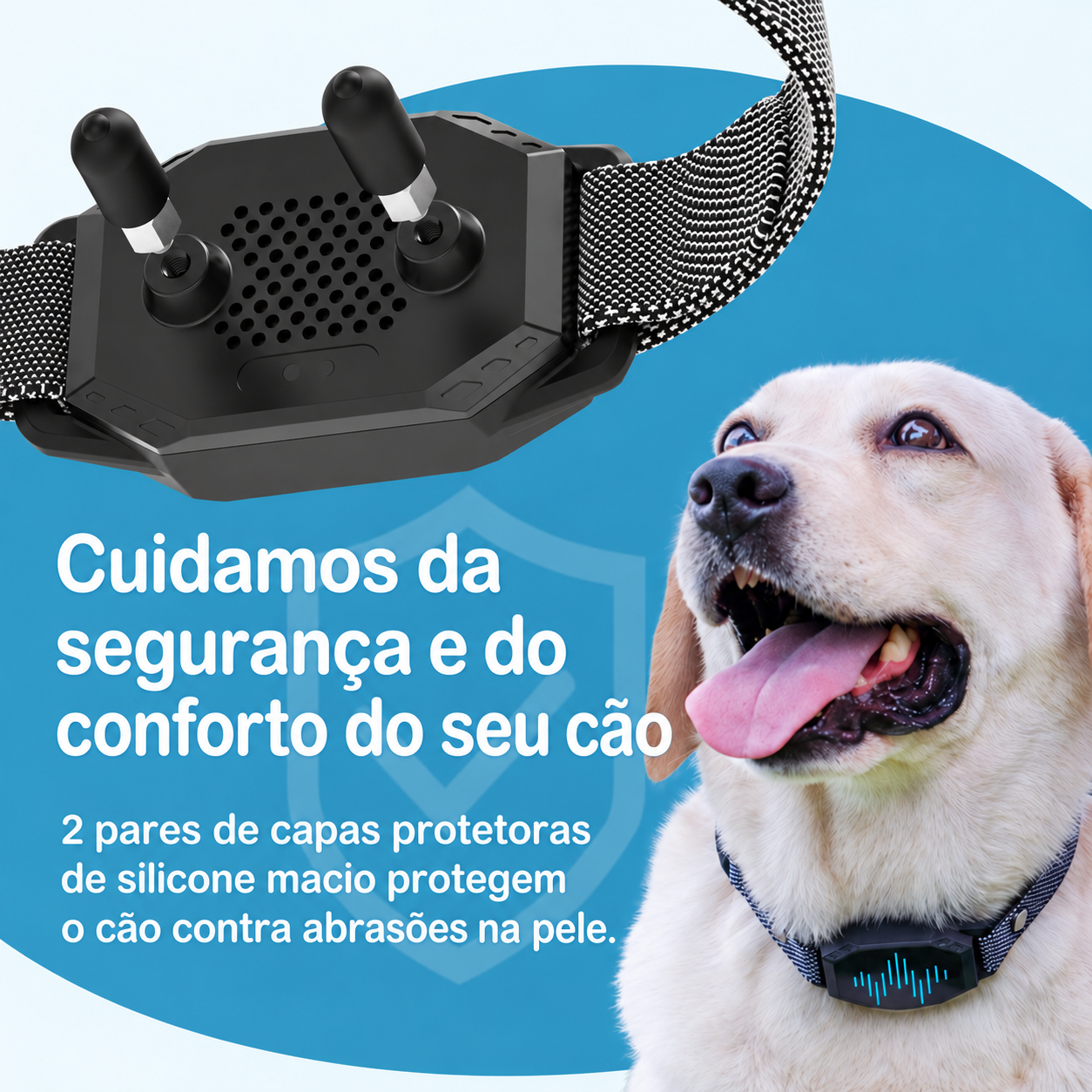 Coleira Antilatido MEGWR TF-X1 - À Prova D'água, Recarregável (Preto) - Foto 4