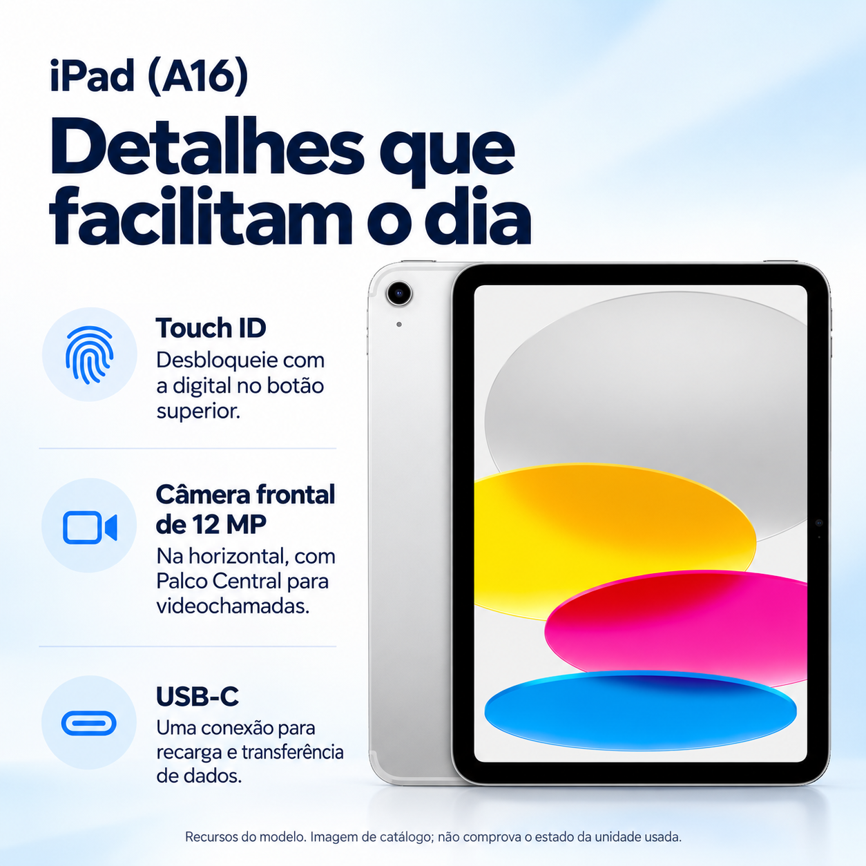 Apple iPad 11 (A16) Wi-Fi + Cellular 128GB Prateado - Usado - Imagem 4
