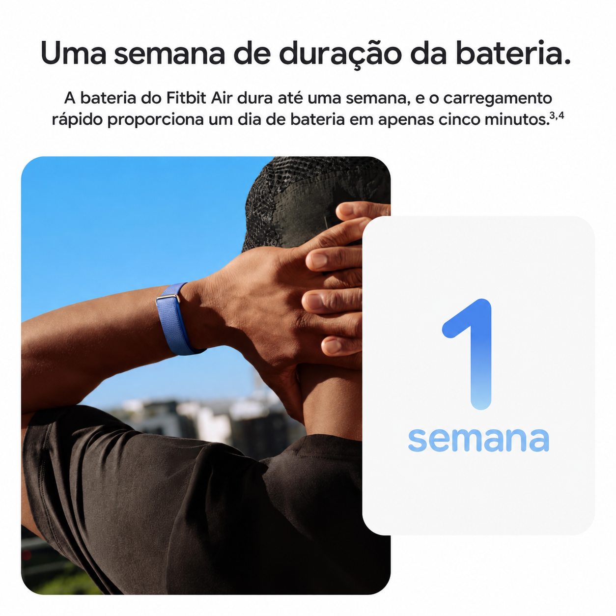 Google Fitbit Air Obsidian - Monitor de Saúde e Atividade sem Tela - Foto 5