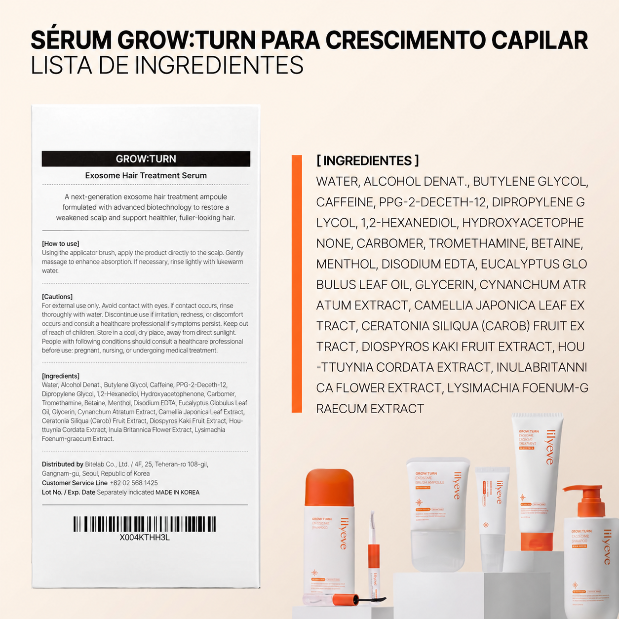 Lilyeve Grow:Turn Exosome Brush Ampoule 100ml - Ampola Antiqueda com Escova - Foto 6