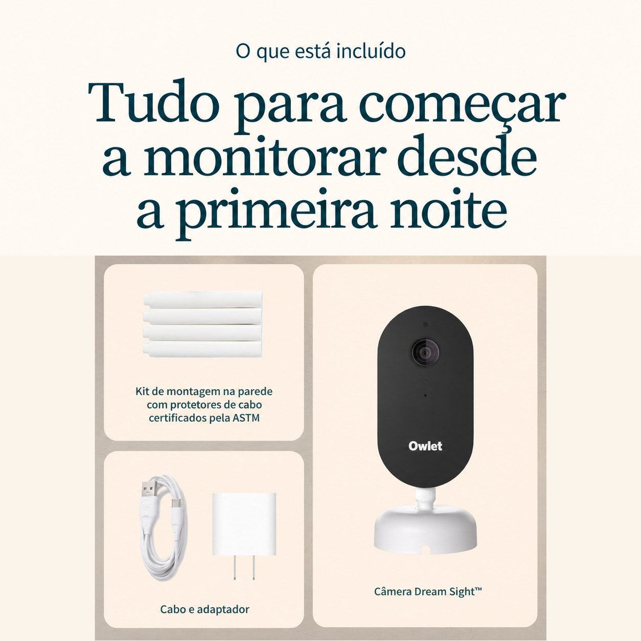 Monitor de Bebê Owlet Dream Sight 2K HD Wi-Fi com Visão Noturna - Foto 6