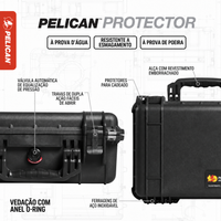 Case Pelican 1400 Protector Preto sem Espuma - Maleta Rígida 1400NF - Foto 6
