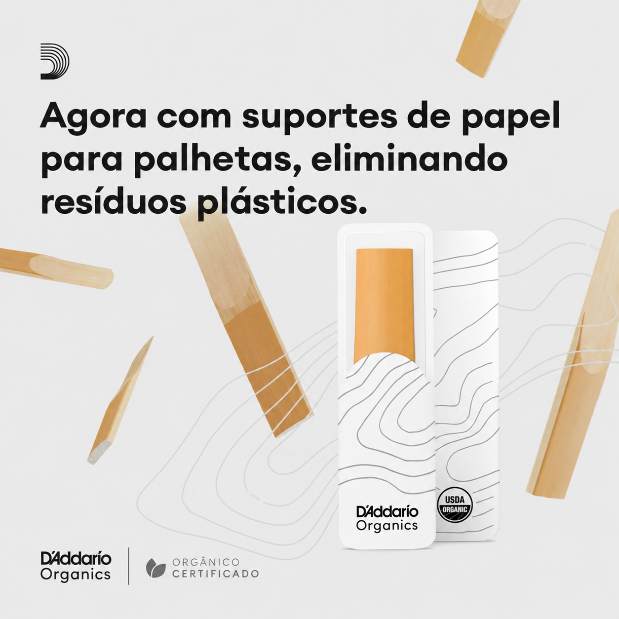 Palhetas Rico RCA1020 Clarinete Sib Bb Força 2.0 - Caixa com 10 Unidades - Foto 7