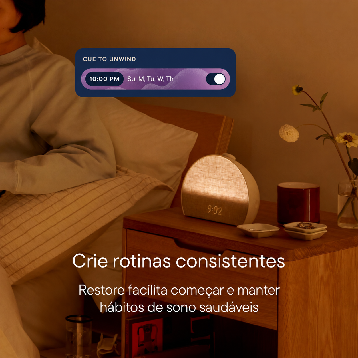Hatch Restore 3 - Despertador Inteligente Com Luz Do Amanhecer, Som e Rotina De Sono (Putty) - Foto 7