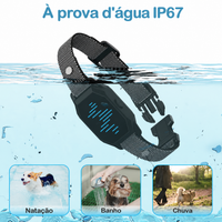 Coleira Antilatido MEGWR TF-X1 - À Prova D'água, Recarregável (Preto) - Foto 8