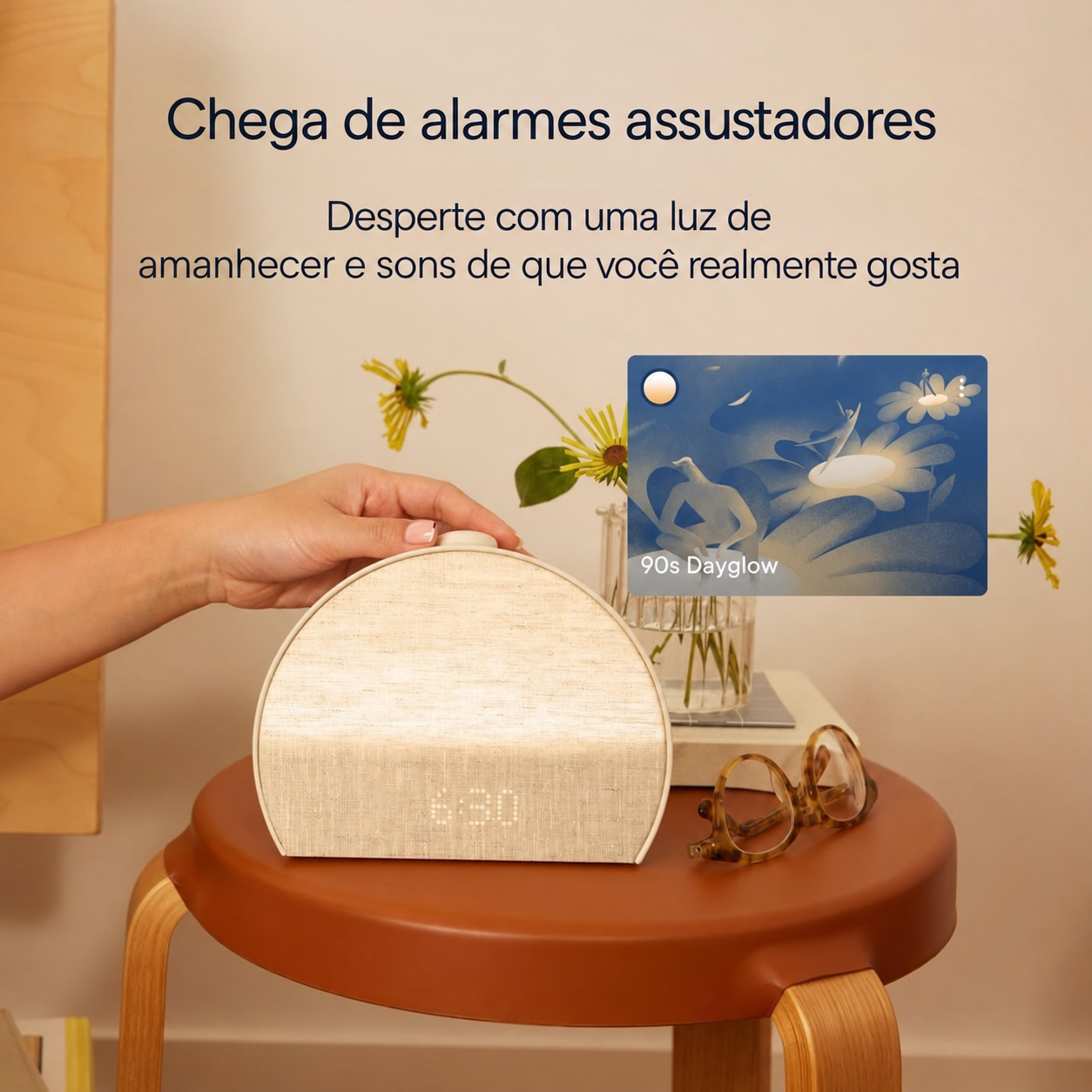 Hatch Restore 3 - Despertador Inteligente Com Luz Do Amanhecer, Som e Rotina De Sono (Putty) - Foto 8