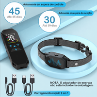 Coleira Antilatido MEGWR TF-X1 - À Prova D'água, Recarregável (Preto) - Foto 10