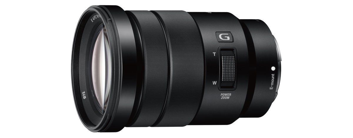 Imagem oficial/de catálogo do modelo Sony E PZ 18-105mm F4 G OSS SELP18105G; não representa a unidade específica.