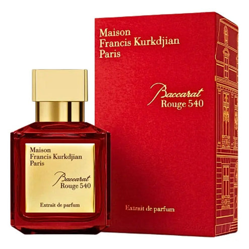 Baccarat Rouge 540 Extrait de Parfum 70ml - vista principal do frasco e estojo